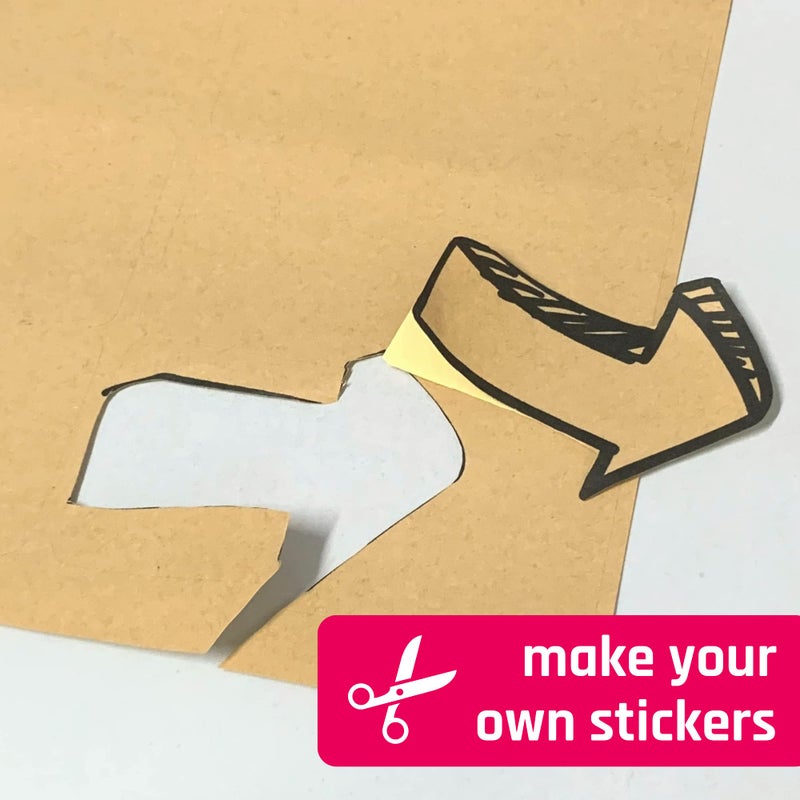 TownStix 30 Sheets, Kraft Sticker Paper Labels, Laser/Inkjet Printing - Letter Size (8.5 x 11) - Image 5